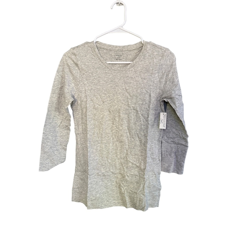Daily Ritual Womens Long Sleeve Gray Crew Neck T Shirt Size Womens XS NWT